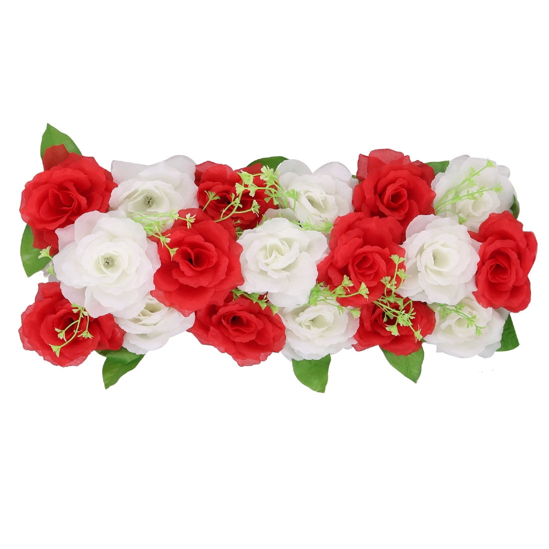 Wedding Fabric DIY Wall Arch Hanging Artificial Flower Garland Decor Red White